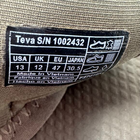 TEVA Pajaro Dune Leather Flip Flops Sandals S/N 1002432 Men's Size 13 - Picture 9 of 13